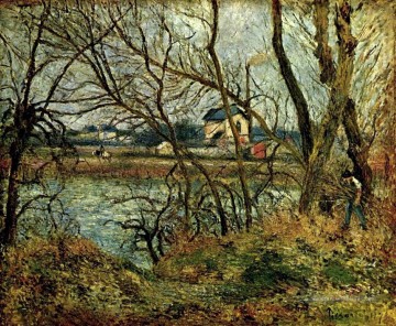  camille - le sentier d’escalade l hermitage 1877 Camille Pissarro paysages ruisseaux